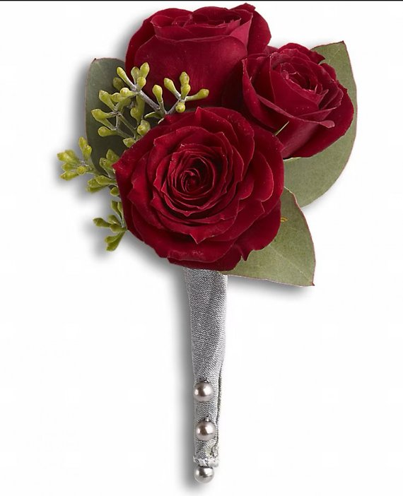 King\'s Red Rose Boutonniere