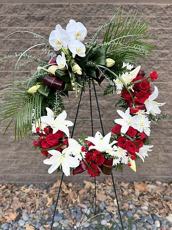 Orchid Euphoria Standing Wreath